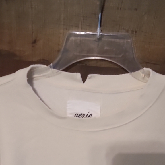 Aerie Cream Crewneck Sweatshirt - Picture 6 of 8